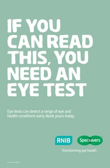 Specsavers launches reactive campaign drawing attention to eye health