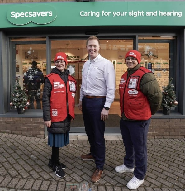 Michael O'Kane with Big Issue Vendors