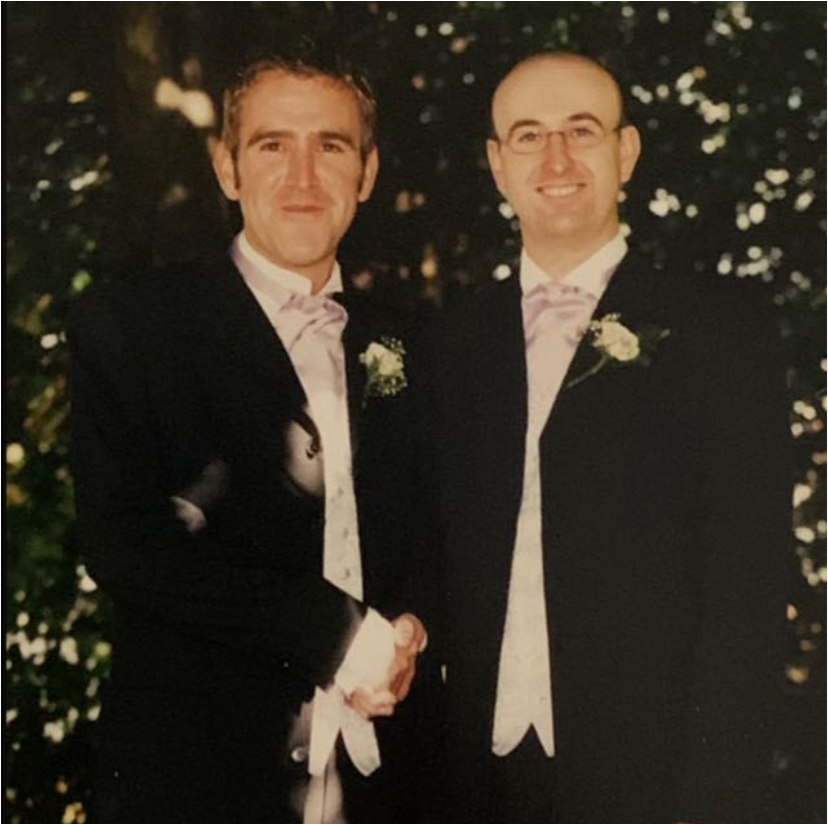 Ian and his best man Noggins