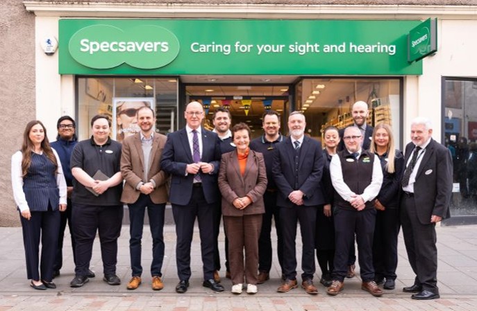 John Swinney visits Specsavers Dundee